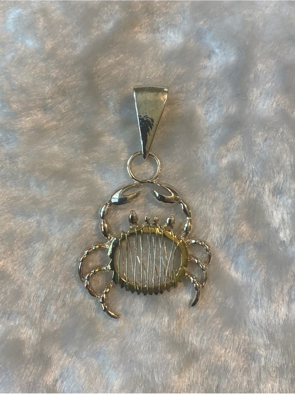 🍀Large Crab Gold & Silver Pendant Necklace Charm